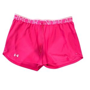 Under Armour Women's Active Shorts XL Pink Loose HeatGear Drawstring